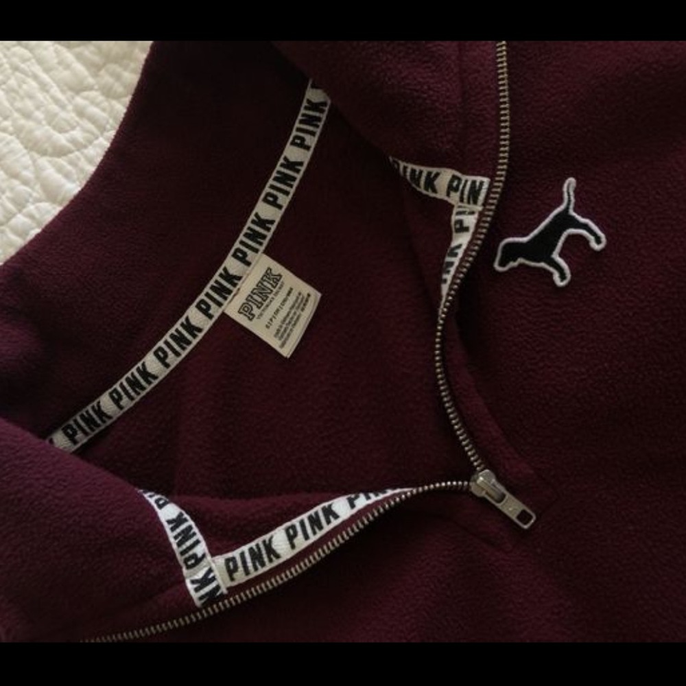 PINK half zip sweater